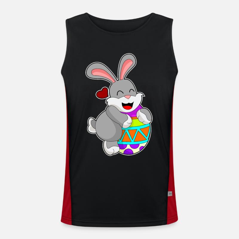 Rabbit Egg - Men's Functional Contrast Tank Top  - black/red