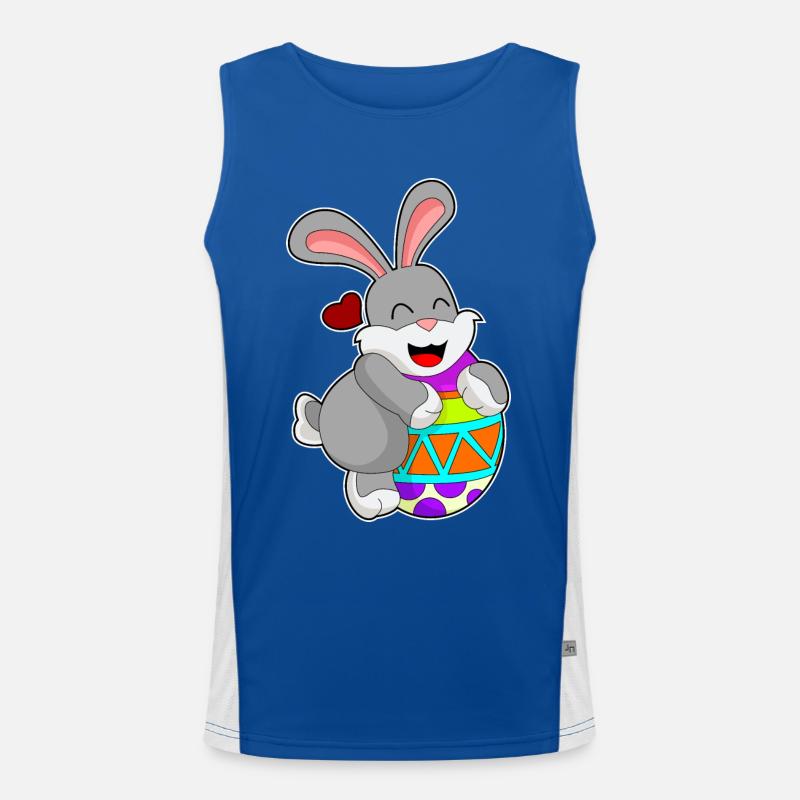 Hase Ei Funktionelles Kontrast-Tank Top für Männer 