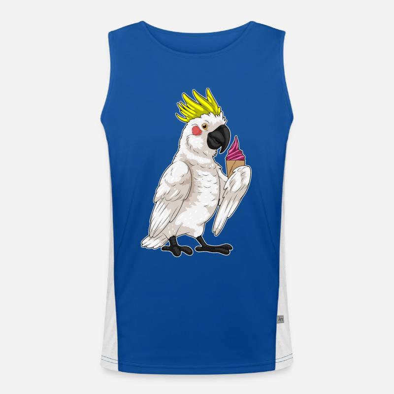 Papagei Waffeleis Funktionelles Kontrast-Tank Top für Männer 