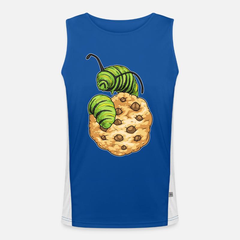 Raupe Cookie Funktionelles Kontrast-Tank Top für Männer 
