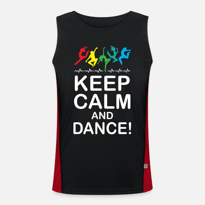Keep Calm and Dance Men's Functional Contrast Tank Top 