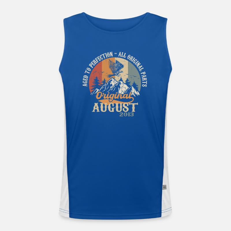 August 2013 Vintage Retro Birthday Gift 2013 Men's Functional Contrast Tank Top 