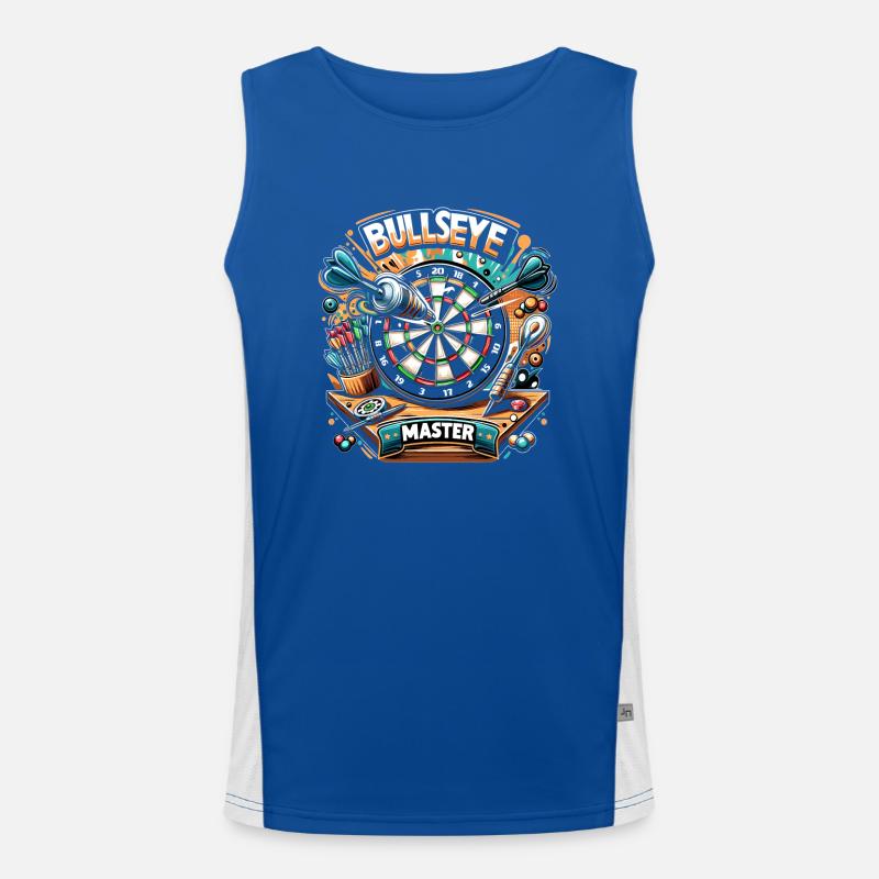 Bullseye Master : Conception de fléchettes colorées Débardeur respirant contrasté Homme 