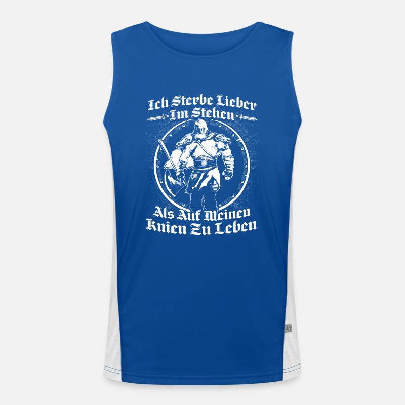 Wikinger - stehend Funktionelles Kontrast-Tank Top für Männer 