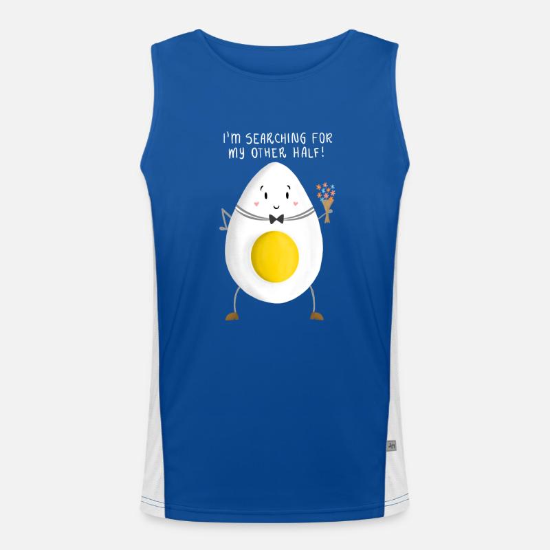 Romantic Boiled Egg Men's Functional Contrast Tank Top 