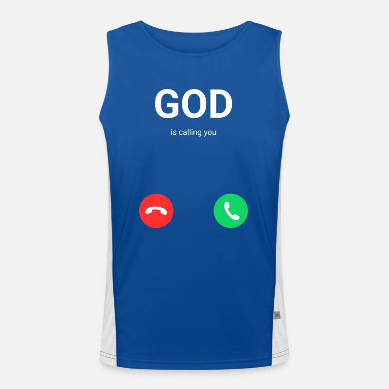 Gott ruft Funktionelles Kontrast-Tank Top für Männer 