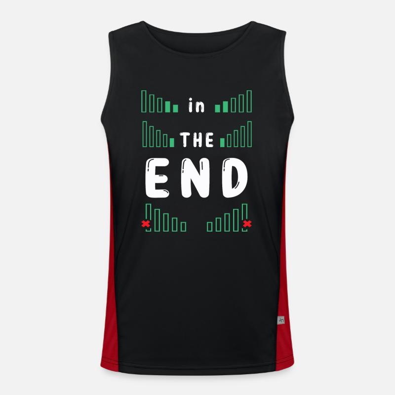 AM ENDE Funktionelles Kontrast-Tank Top für Männer 