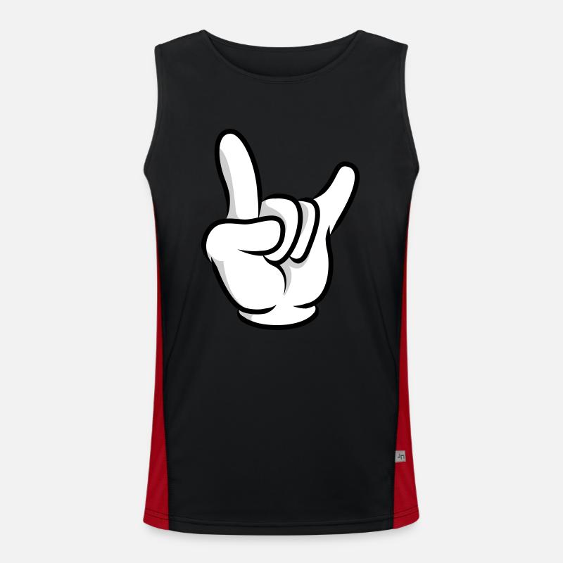 hand symbol Funktionelles Kontrast-Tank Top für Männer 