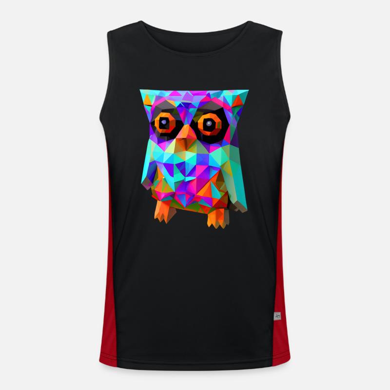 Hibou polygonal Débardeur respirant contrasté Homme 