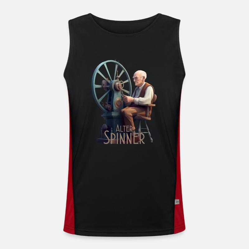 Alter Spinner Funktionelles Kontrast-Tank Top für Männer 