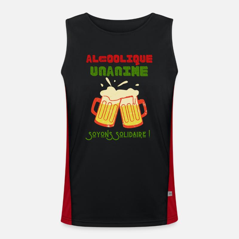 Unanimous alcoholic Men's Functional Contrast Tank Top 