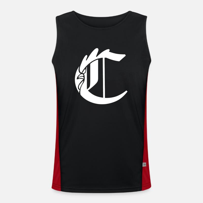 C Monogramm Funktionelles Kontrast-Tank Top für Männer 