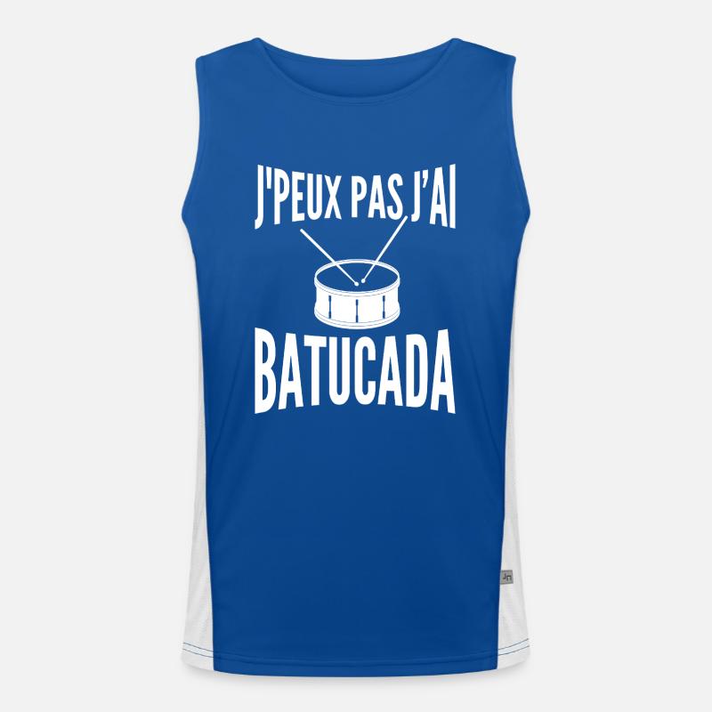Batucada Schlagzeug | Samba Funktionelles Kontrast-Tank Top für Männer 
