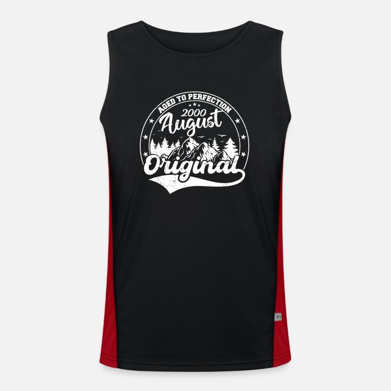 Legendär seit August 2000 Vintage 2000 August Gift Funktionelles Kontrast-Tank Top für Männer 