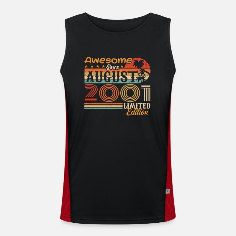 2001 August Geschenkidee August 2001 Funktionelles Kontrast-Tank Top für Männer 
