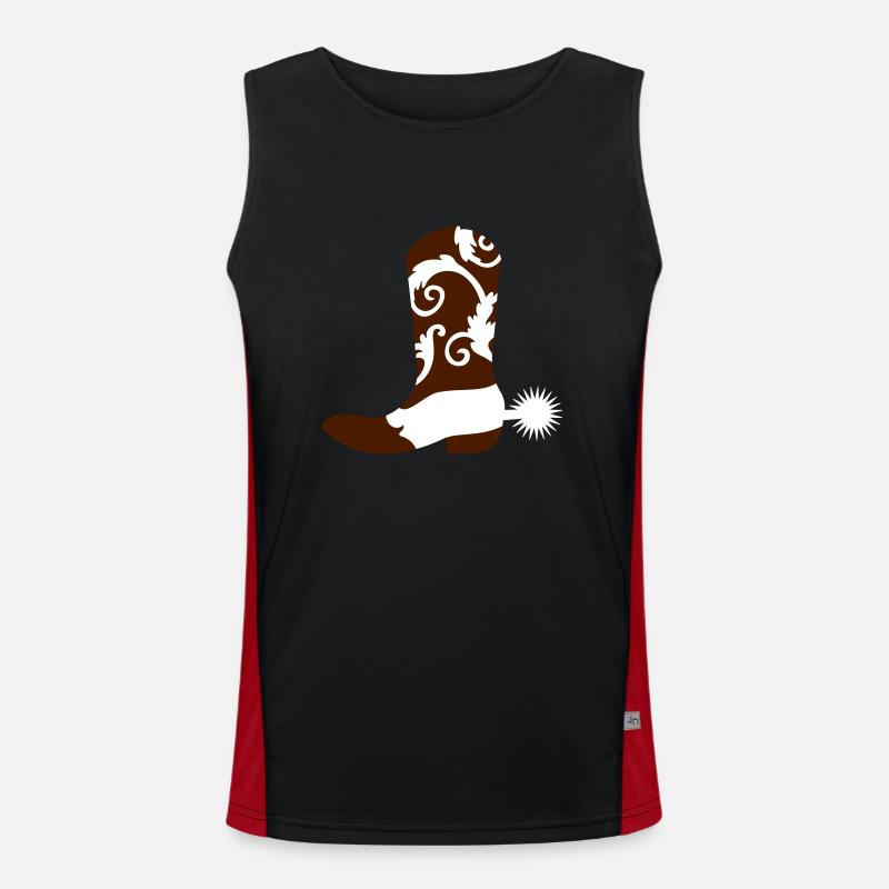 Cowboy boots Men's Functional Contrast Tank Top 