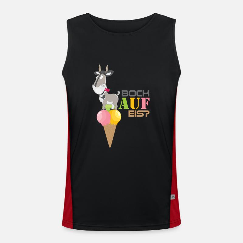 Bock auf Eis. Funktionelles Kontrast-Tank Top für Männer 