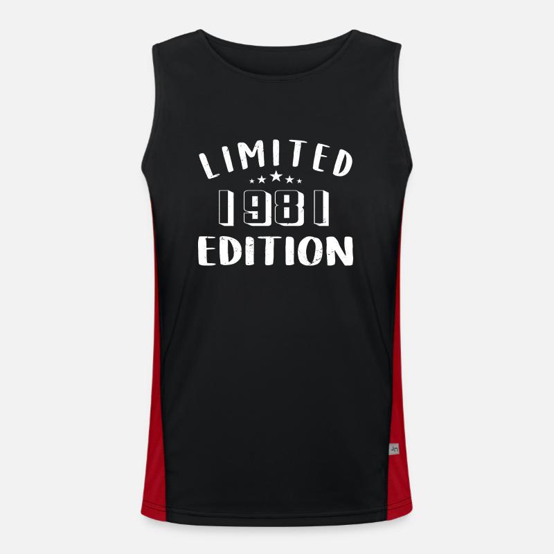 Birthday 1981 Limited Edition 1981 Men's Functional Contrast Tank Top 