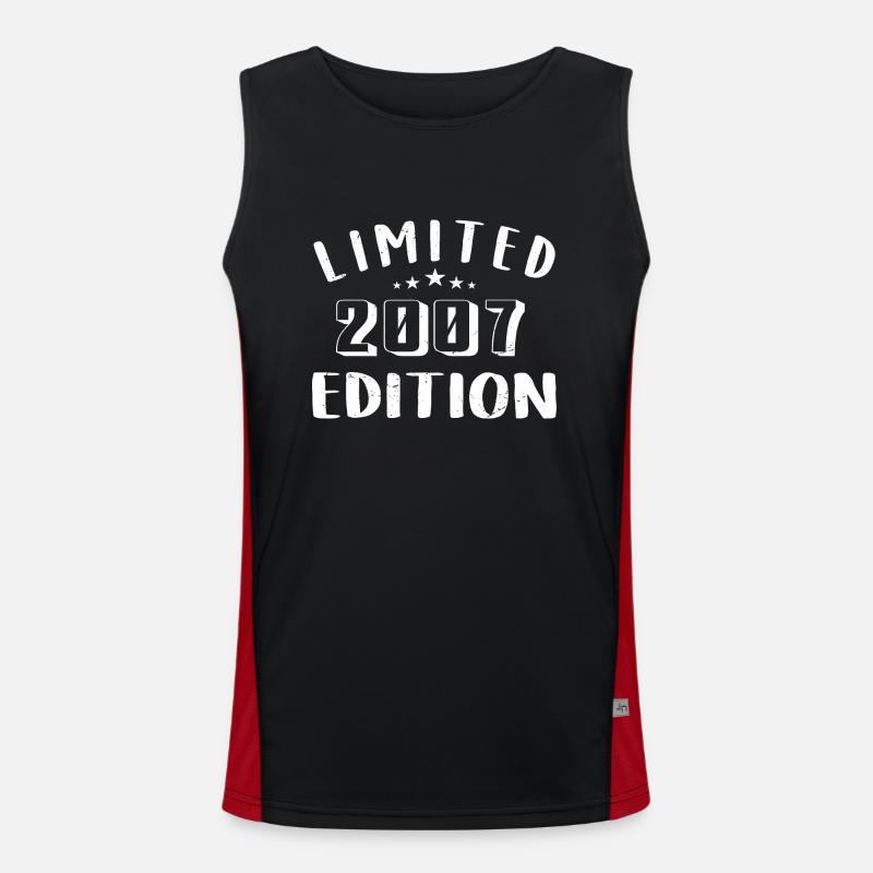 Geburtstag 2007 Limited Edition 2007 geboren sind Funktionelles Kontrast-Tank Top für Männer 