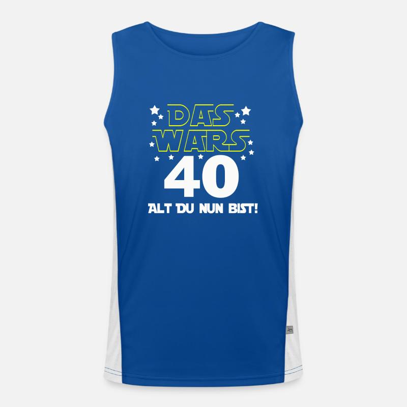 40. Geburtstag , Geburtstagsgeschenk Das wars (25) Funktionelles Kontrast-Tank Top für Männer 