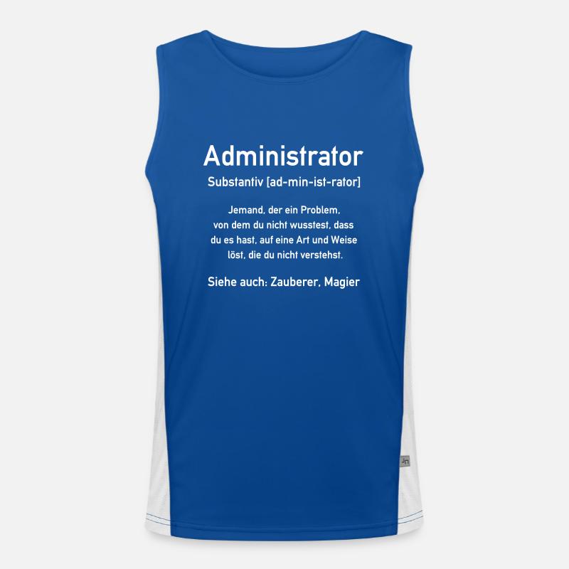 Administrator - Admin - In allen Vector Farben Funktionelles Kontrast-Tank Top für Männer 