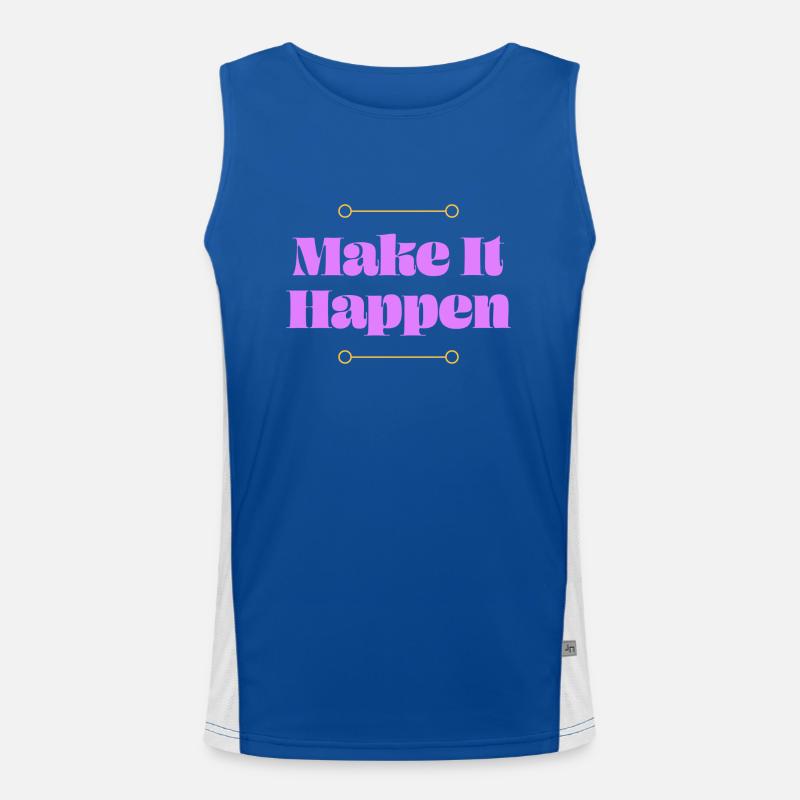 Make it Happen Funktionelles Kontrast-Tank Top für Männer 