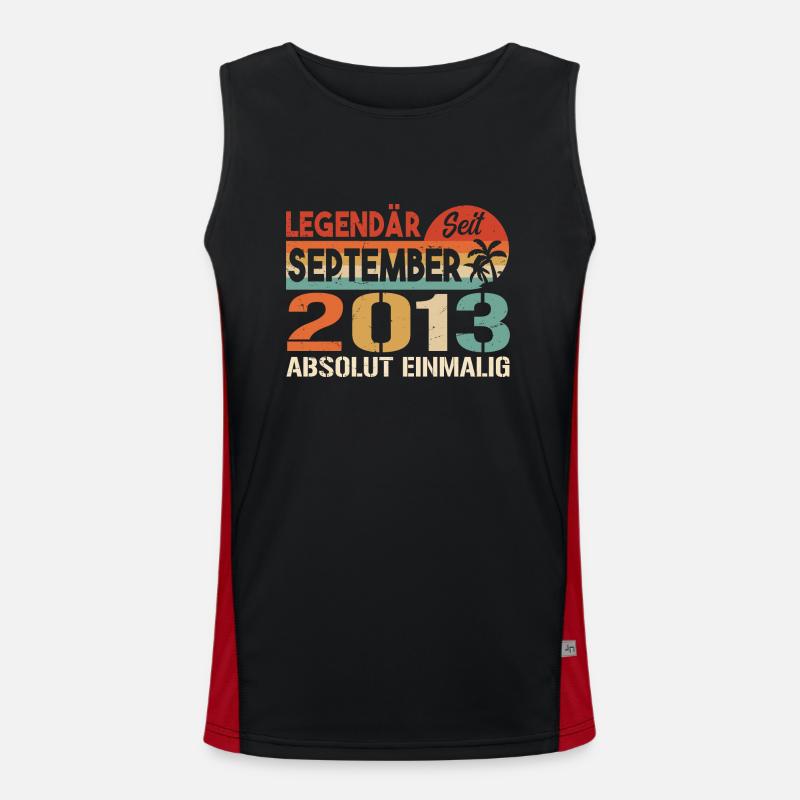 2013 September Vintage Geburtstagsgeschenk 2013 Funktionelles Kontrast-Tank Top für Männer 