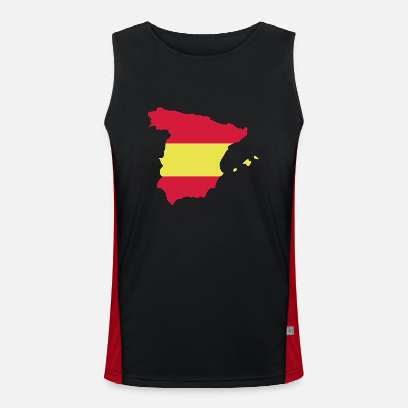Spanien Funktionelles Kontrast-Tank Top für Männer 