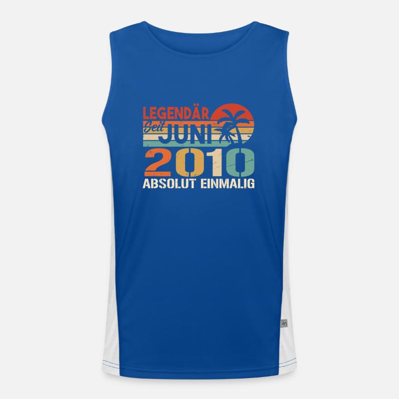 Legendär seit Juni 2010 - Geburtstag 2010 Funktionelles Kontrast-Tank Top für Männer 