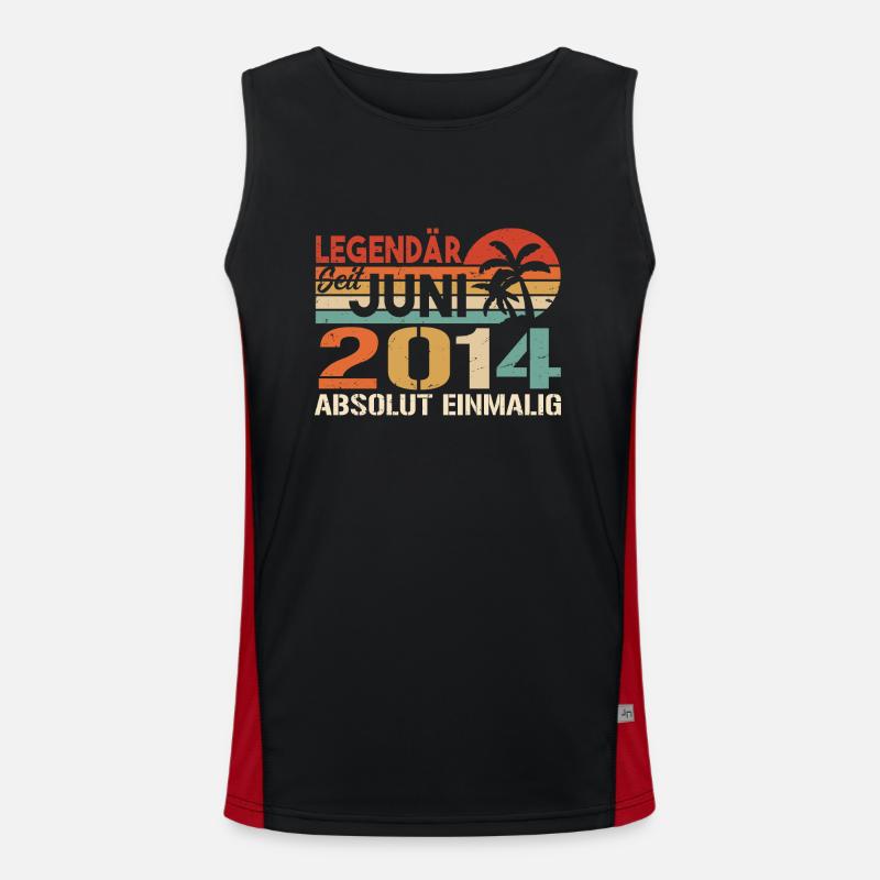 Legendär seit Juni 2014 - Geburtstag 2014 Funktionelles Kontrast-Tank Top für Männer 