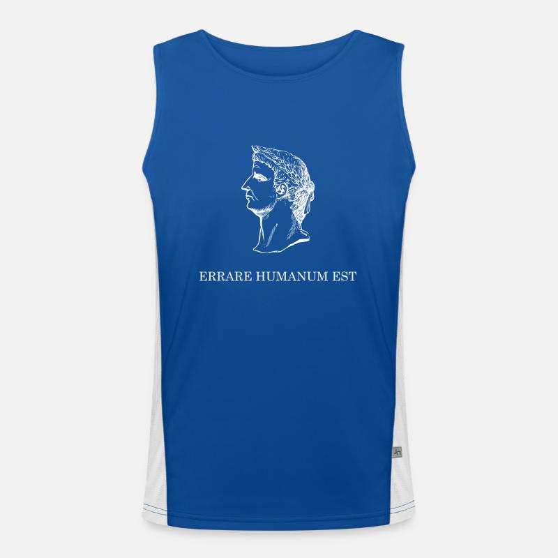 to err is human white Men's Functional Contrast Tank Top 