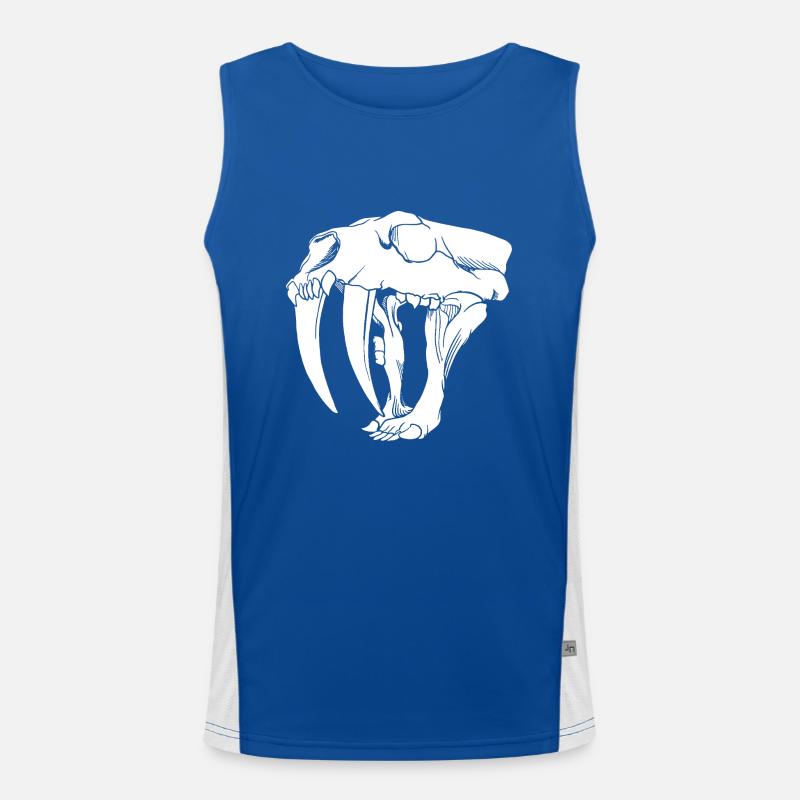 Säbelzahntiger Funktionelles Kontrast-Tank Top für Männer 