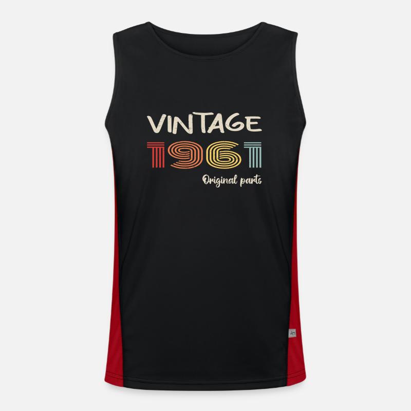 Original 1961 Vintage | Geburtstagsgeschenk 1961 Funktionelles Kontrast-Tank Top für Männer 