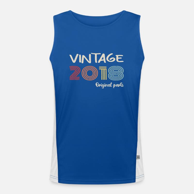 Original 2018 Vintage | Geburtstagsgeschenk 2018 Funktionelles Kontrast-Tank Top für Männer 