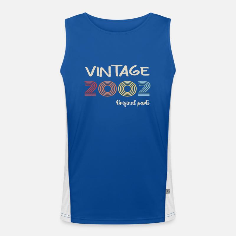 Original 2002 Vintage | Birthday present 2002 Men's Functional Contrast Tank Top 