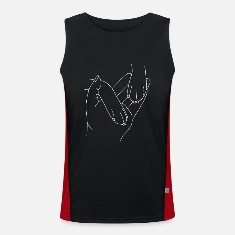 Hand mit Pfote Funktionelles Kontrast-Tank Top für Männer 