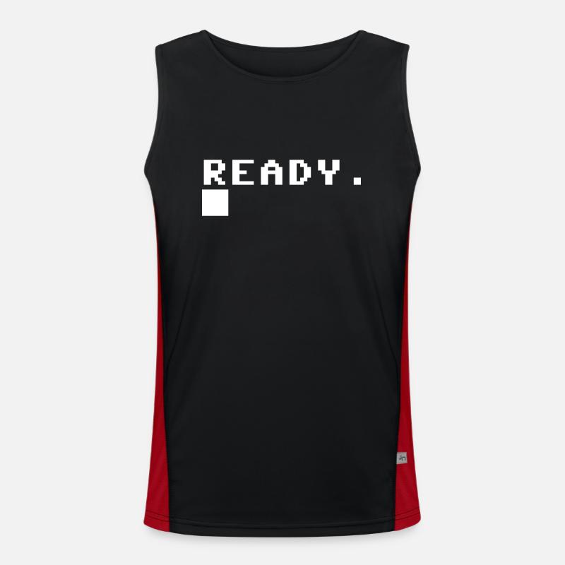 C64 Gamer Gift Idea Retro Computer Men's Functional Contrast Tank Top 