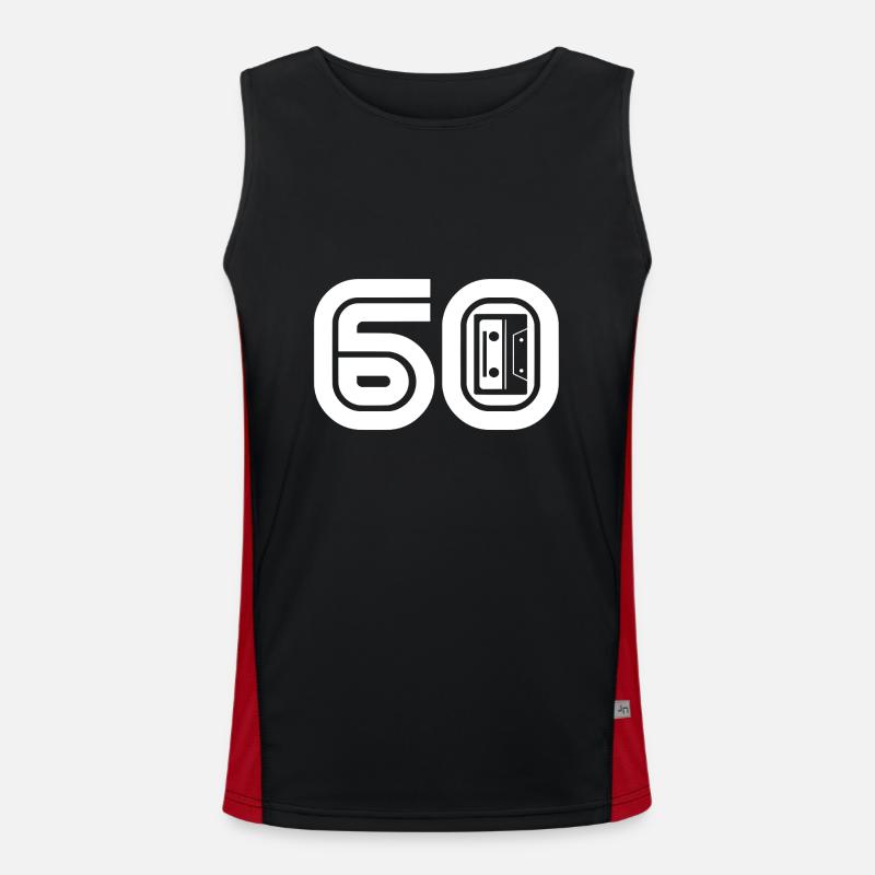 60 Retro Music 60s Men's Functional Contrast Tank Top 