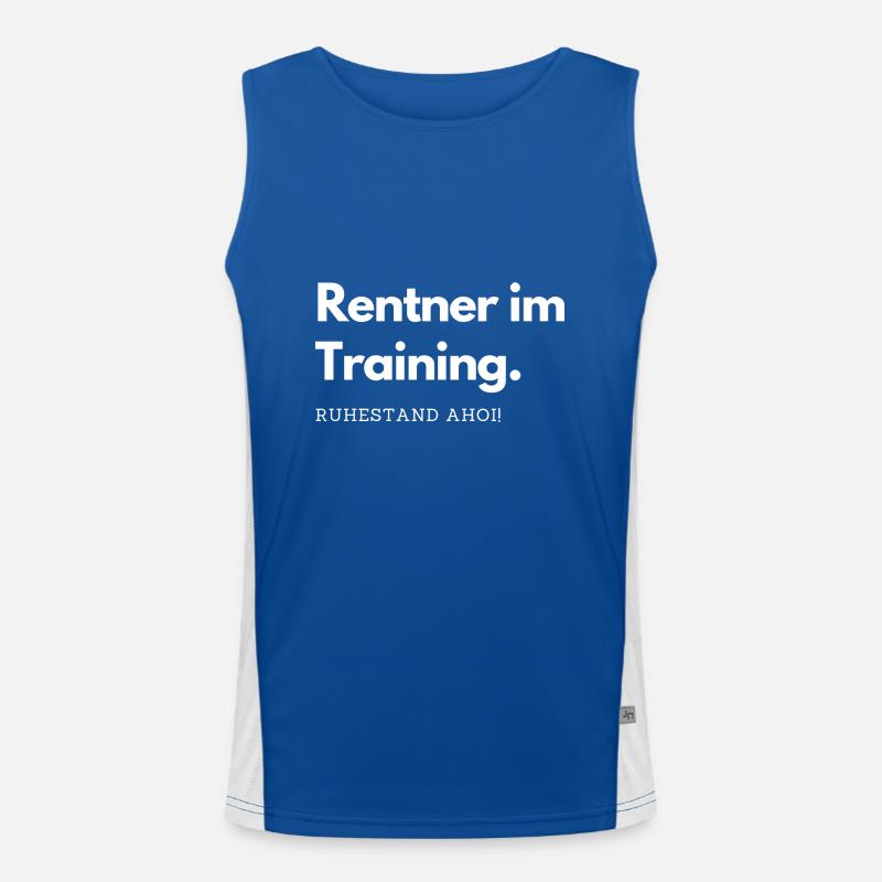 Rentner im Ruhestand Funktionelles Kontrast-Tank Top für Männer 
