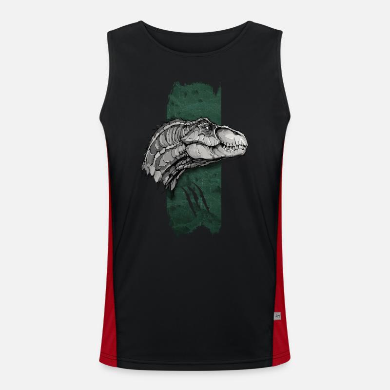 Ancient Elegance: Velociraptor's Majesty Men's Functional Contrast Tank Top 