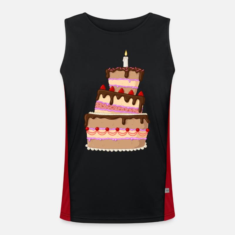 Leckere Comic Torte Funktionelles Kontrast-Tank Top für Männer 