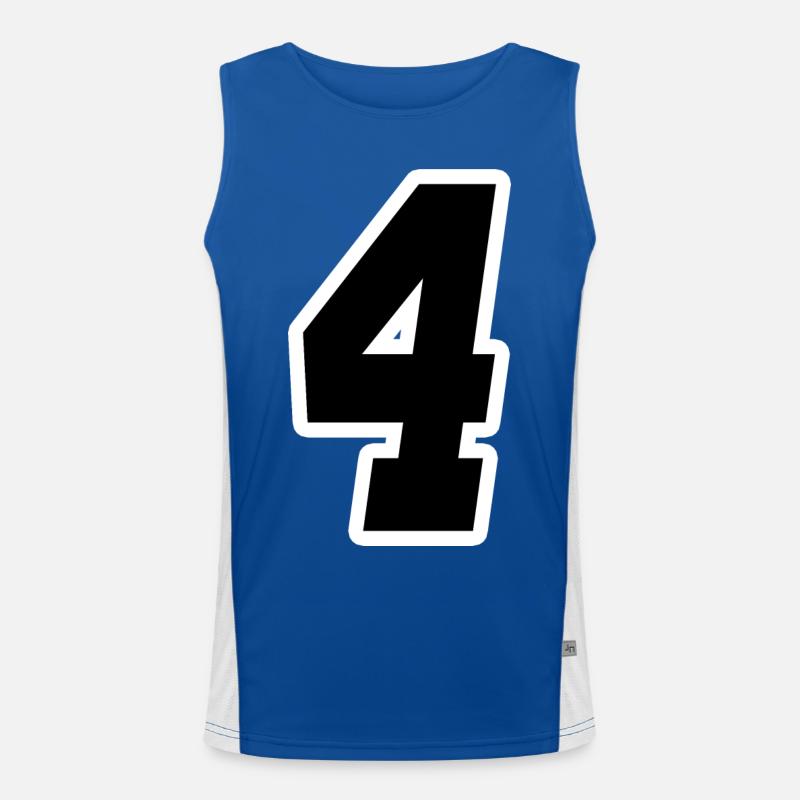 Nummer vier 4 Funktionelles Kontrast-Tank Top für Männer 