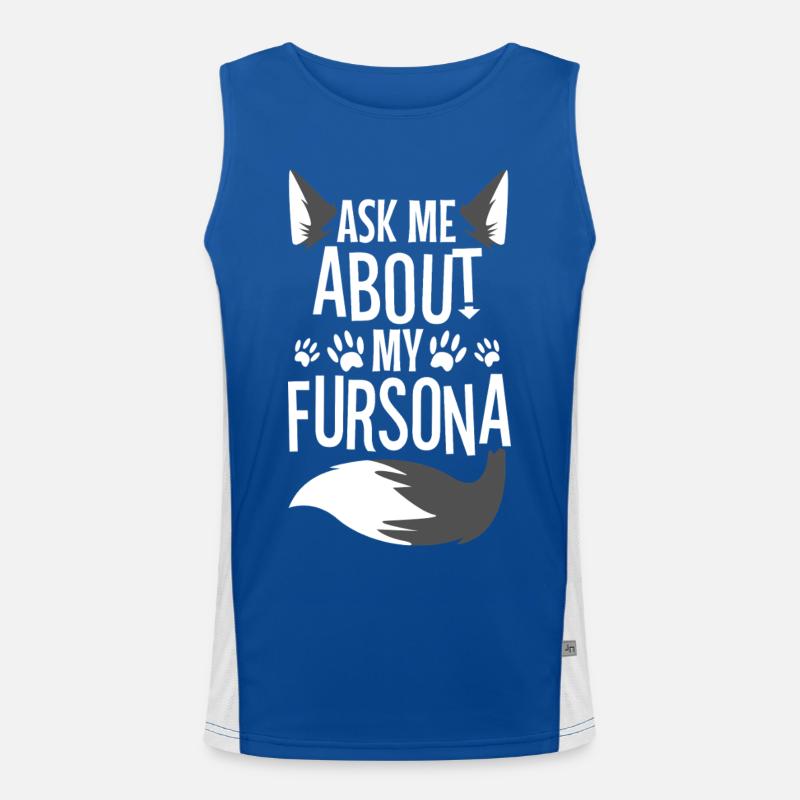 Ask me about my Fursona Funktionelles Kontrast-Tank Top für Männer 