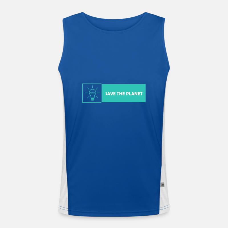 Design save the planet Débardeur respirant contrasté Homme 