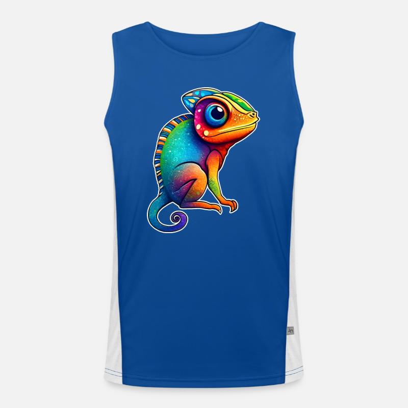 Mignon petit caméléon Débardeur respirant contrasté Homme 