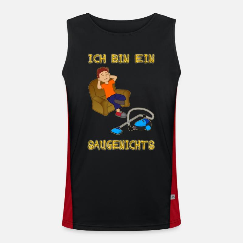 Ich bin ein Saugenichts (Taugenichts?) Funktionelles Kontrast-Tank Top für Männer 