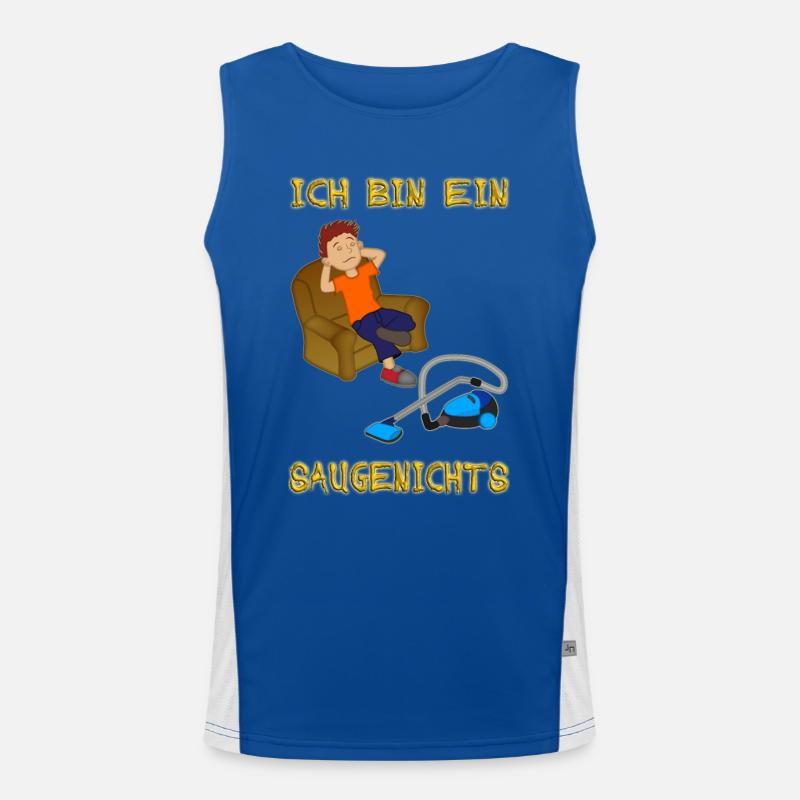 Ich bin ein Saugenichts (Taugenichts?) Funktionelles Kontrast-Tank Top für Männer 