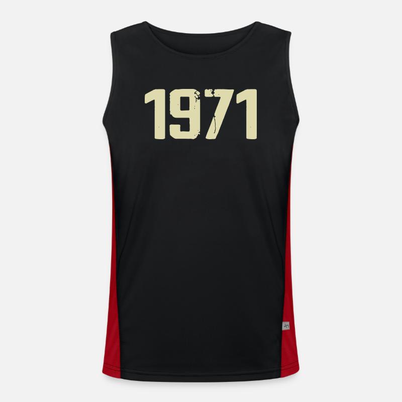 Jubilee 1971 - Men's Functional Contrast Tank Top  - black/red