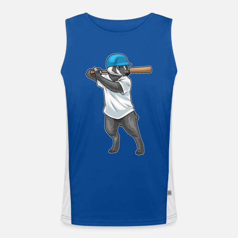 Dachs Baseball Baseballschläger Funktionelles Kontrast-Tank Top für Männer 