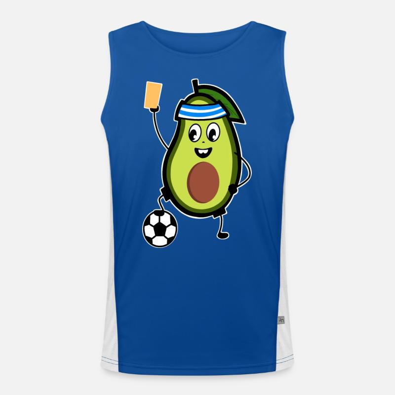 Avocado Schiedsrichter Funktionelles Kontrast-Tank Top für Männer 